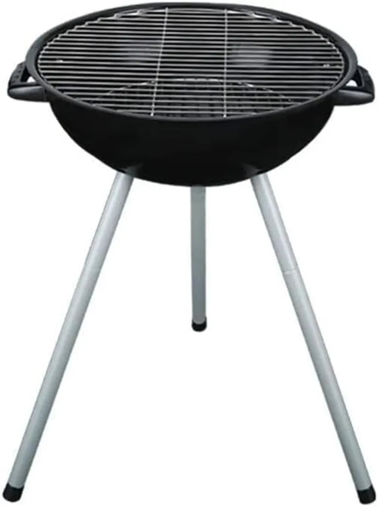 Kompakter Holzkohlegrill aus Edelstahl für Camping und Garten, klappbar und tragbar
