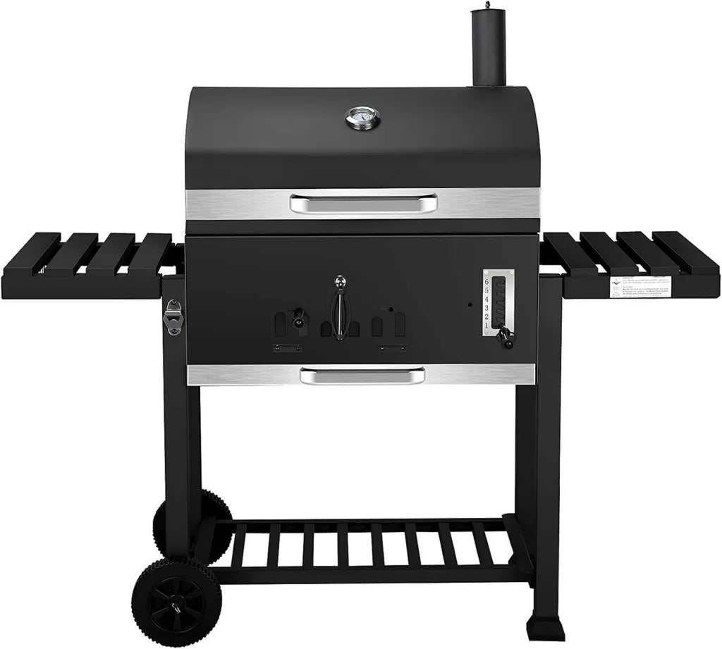 EL Fuego® Ontario XXL Holzkohlegrill mit Thermometer und Flaschenöffner