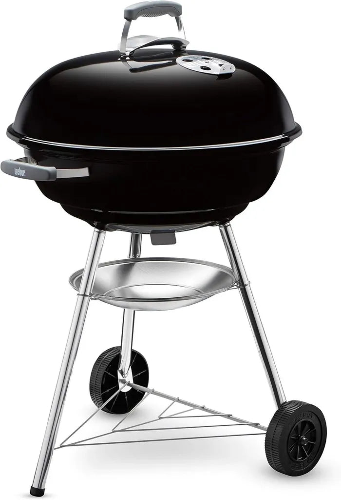 Weber Kugelgrill, 57 cm, mit Aschebehälter und Rädern, Schwarz/Silber