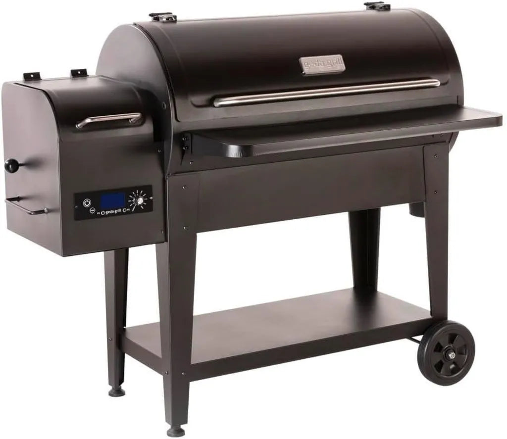 Elektrischer Pelletgrill 'Odin' mit Direktfeuer und Fleischsonde, 80°C-265°C, Smoker mit Klappablage und digitaler Steuerung