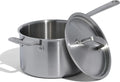 Premium Edelstahl Kochtopf 3,79 l mit Deckel - 5-lagig, Induktionsgeeignet, Hergestellt in Italien