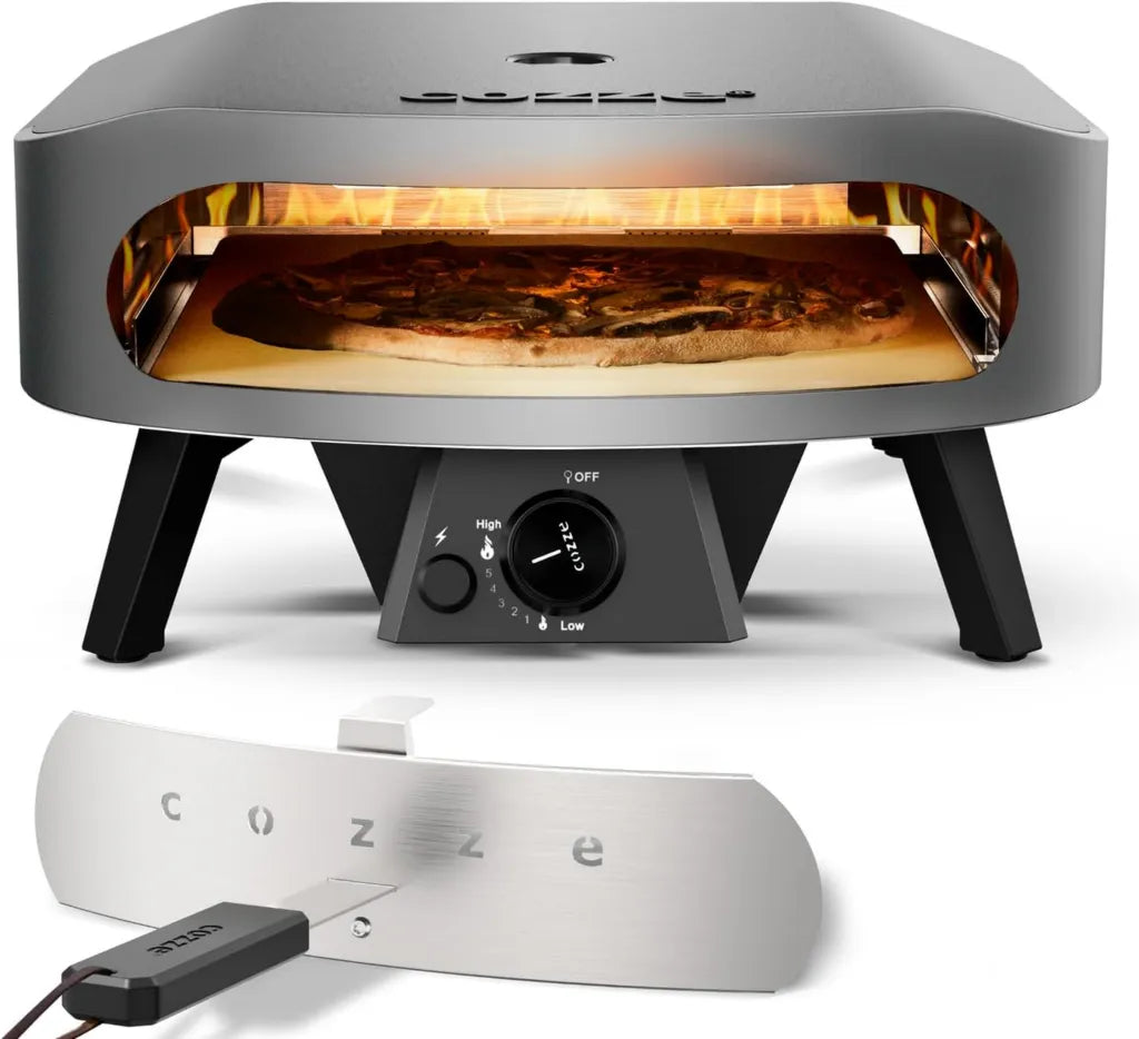 Großer Outdoor-Gaspizzaofen 17' für Familienpizzen - Inkl. Gasschlauch, Regler & 8,0 kW Leistung