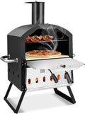 FANTASK Outdoor-Pizzaofen mit zweilagigem Grillrost, Pizzastein und klappbaren Beinen