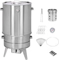 Hochwertiger Edelstahl-Grillsmoker mit Thermometer und Tropfpfanne für vielseitiges Grillen