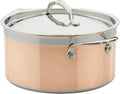 Hestan KupferBond Suppentopf, reiner Kupferkern, ideal für Suppen und Gemüse, hergestellt in Italien, 5.7 Liter