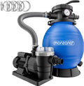 Sandfilteranlage SF96K Sandfilteranlage für Pools und Pool-Umwälzpumpe, 9600L/h, 30.000L, für Poolfiltration und Wasserumwälzung