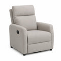 Relaxsessel Polstersessel 76x84x101 cm Polyesterbezug Hellgrau mit Armlehnen und Relaxfunktion