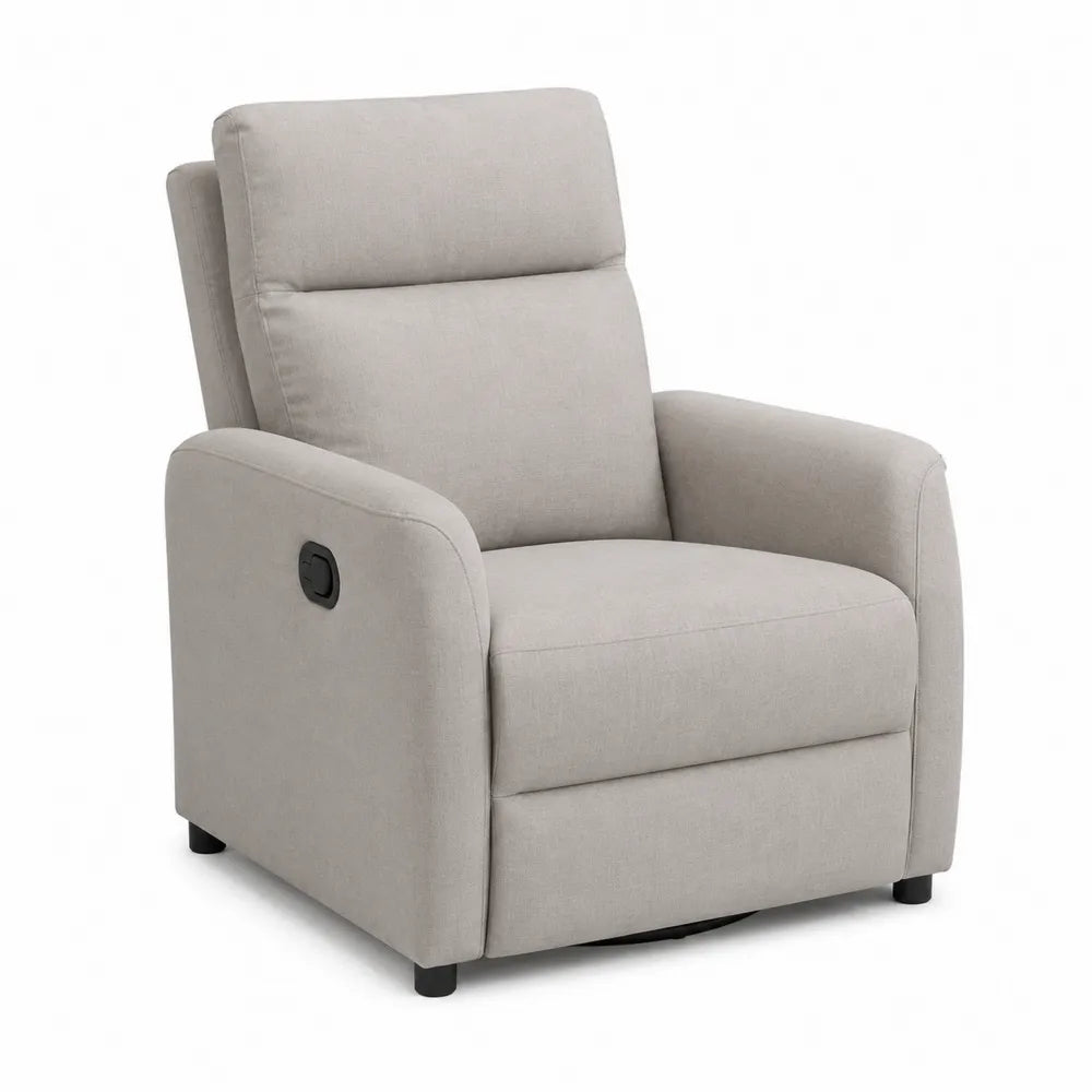 Relaxsessel Polstersessel 76x84x101 cm Polyesterbezug Hellgrau mit Armlehnen und Relaxfunktion