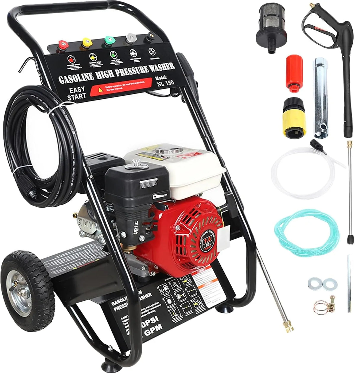170-190 Bar Benzinmotor Flächenreiniger Benzin Selbstansaugend Reinigungsmaschine für die Reinigung von Böden und Fahrzeugen