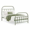Metallbett Doppelbett Stahlrahmen Kopfteil Fußteil Grün 180 x 200 cm