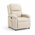 Relaxsessel Polstersessel 80x90x105 cm Polyesterbezug Beige mit Relaxfunktion und Armlehnen