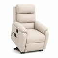 Relaxsessel Fernsehsessel mit Liegefunktion 82 x 92 x 106 cm Polyesterbezug Beige