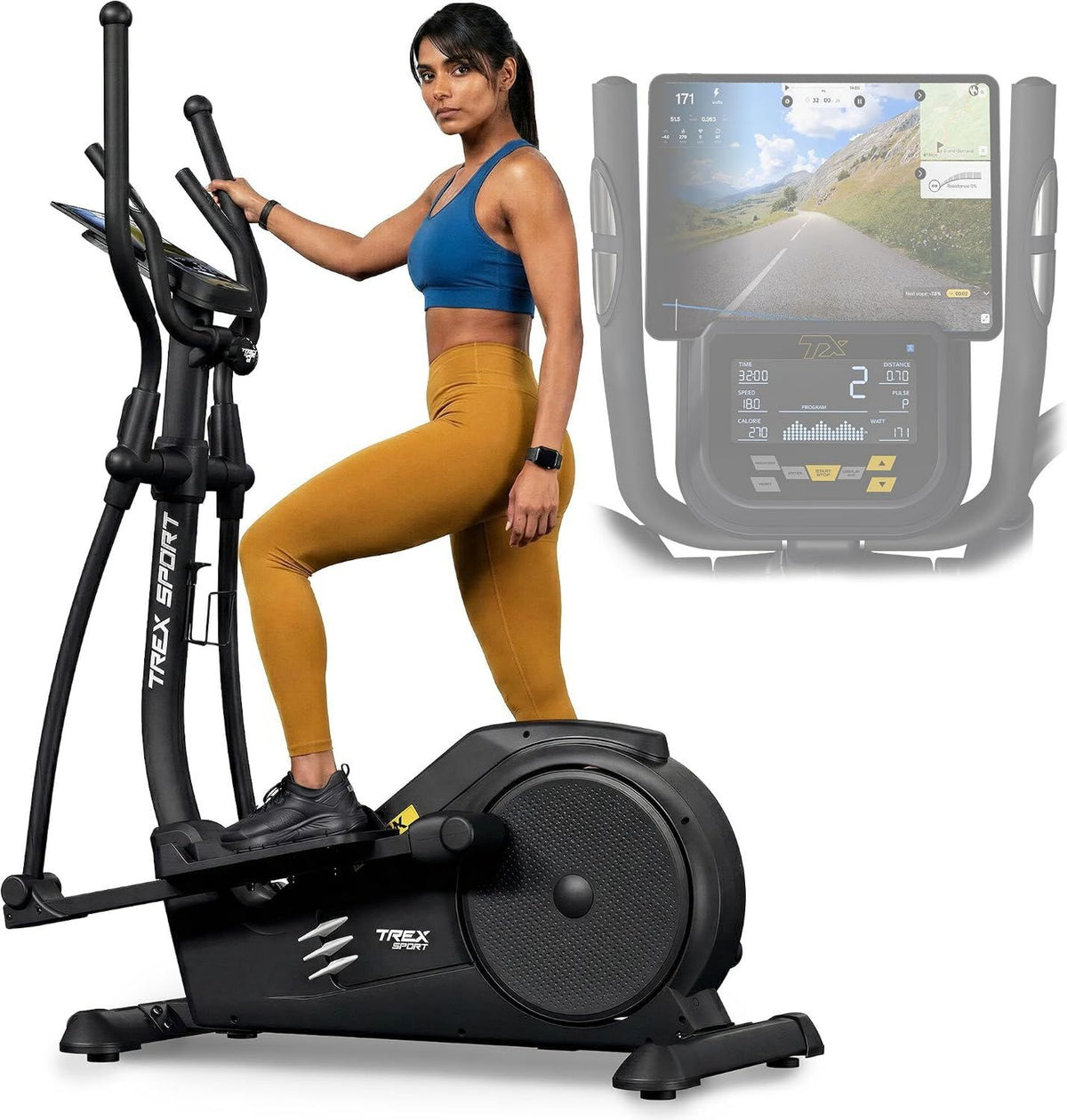 Crosstrainer: für zuhause, 135kg, 32 Stufen, TREX