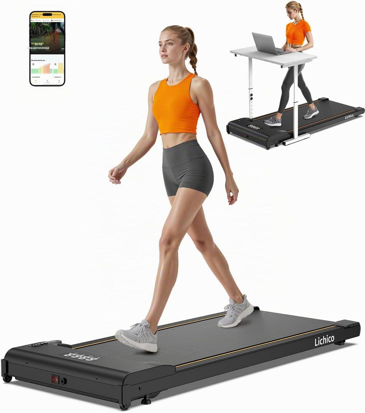 Walking Pad – einstellbare Steigung, für zuhause