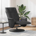 Massagesessel – mit Rückenlehne, mit Kunstlederbezug, verstellbar, mit Fernbedienung, 71 x 90 x 105 cm, schwarz