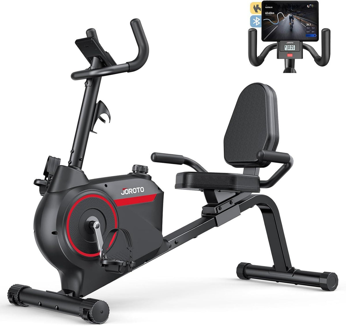 Heimtrainer: verstellbar, Bluetooth-Konnektivität, mit Display, für zuhause, 136KG, JOROTO JH30
