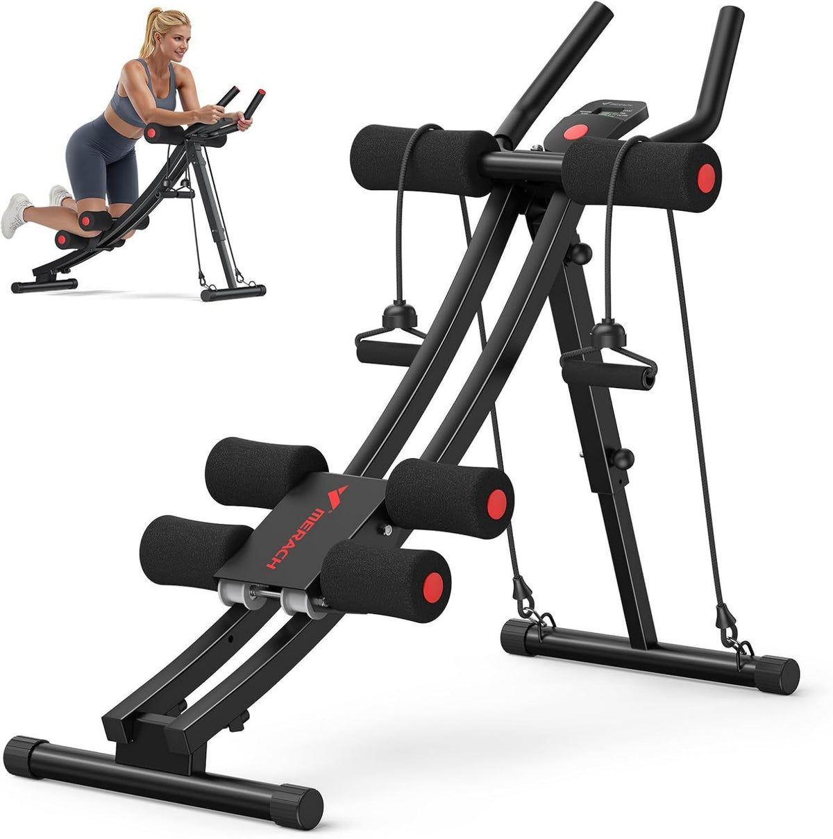 MERACH Bauchtrainer Ab Roller - verstellbar, für zuhause