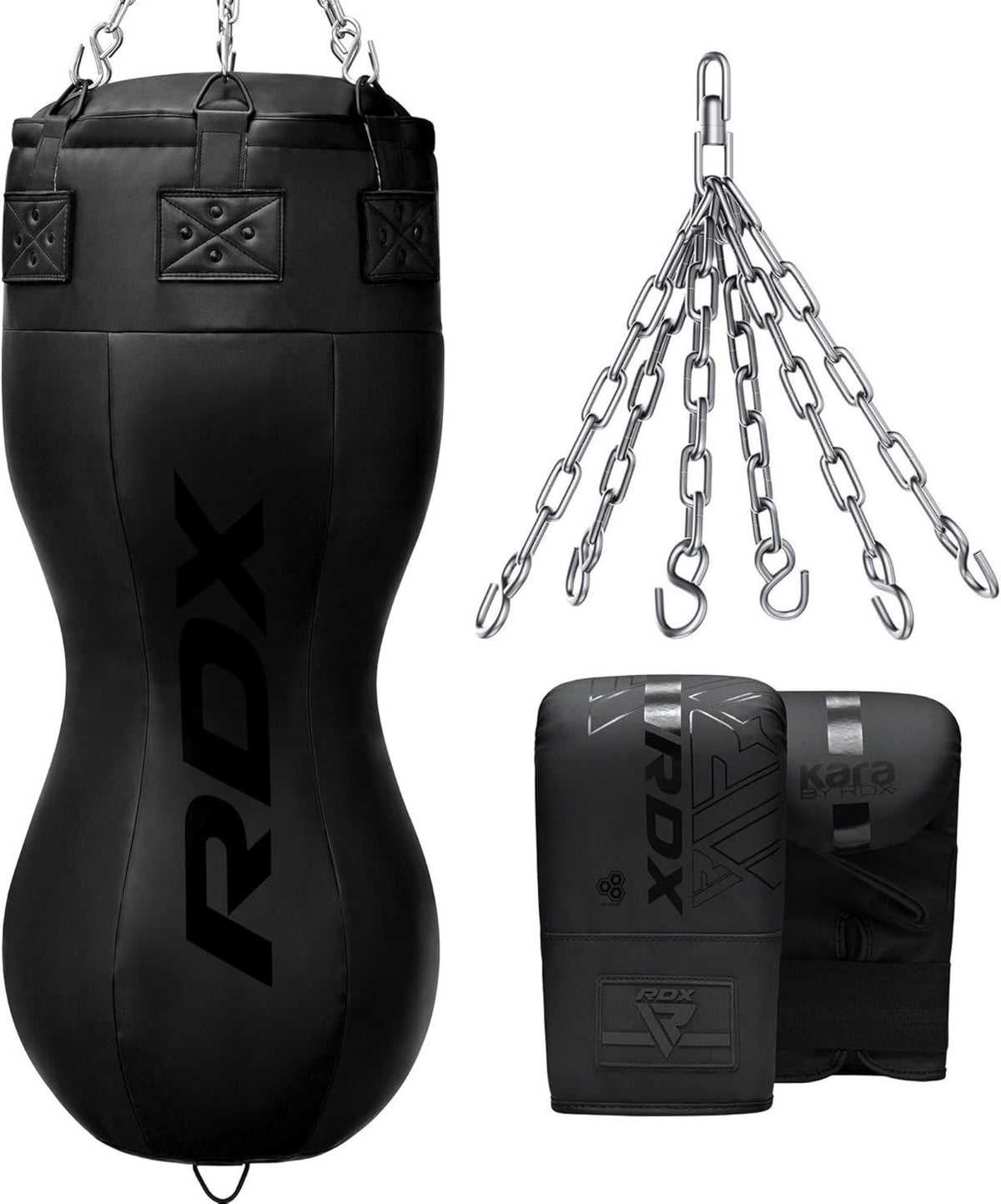 Boxsack – mit Boxhandschuhen, Stahlkonstruktion, RDX