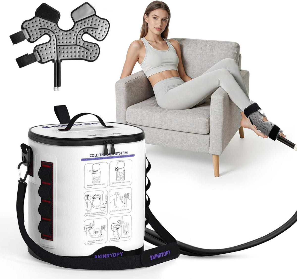 Kältetherapie-Maschine für Knöchel mit programmierbarem Timer: mit Timer, tragbar