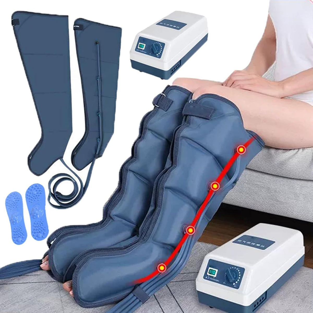 Kompressionsstiefel – Ganzkörpertraining, mit Kissen