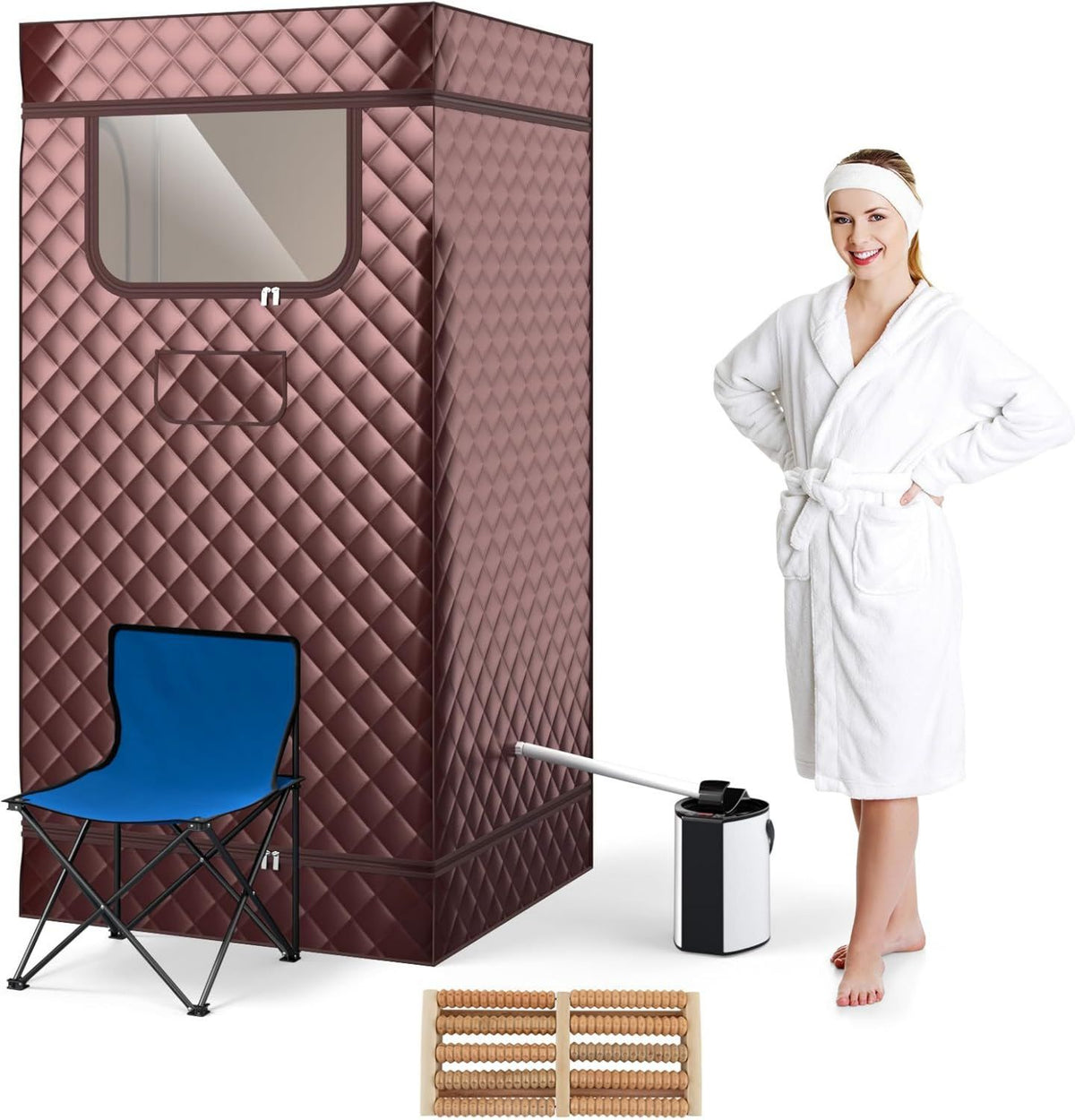 Stuhl - mit Fernbedienung, mit Timer, 91 x 91 x 183cm, 3L, 1000W, RELAX4LIFE